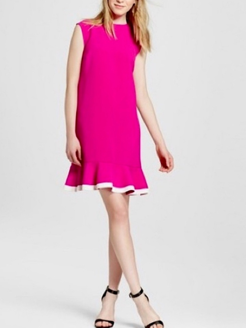 Victoria Beckham for Target Fuchsia Mini Ruffle Dress size S